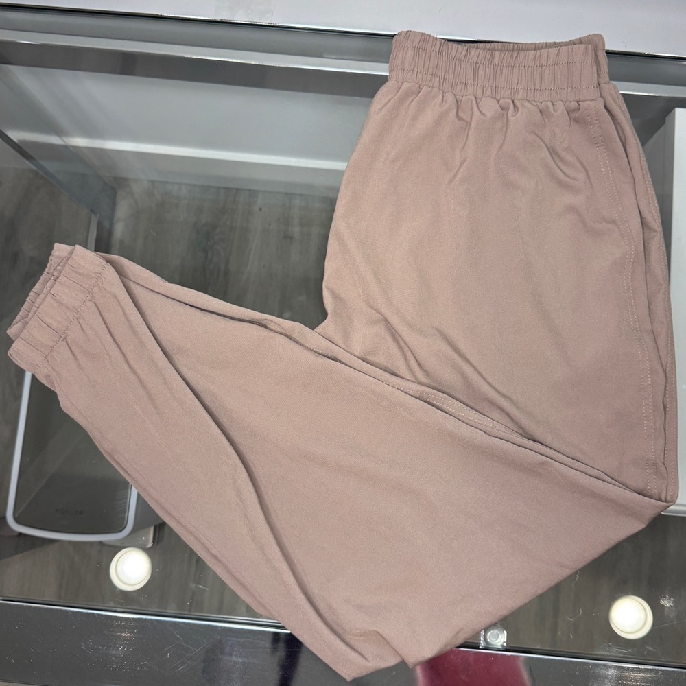 Old Navy Active Stretchtech Tan Ankle Zipper Women’s Joggers (S)